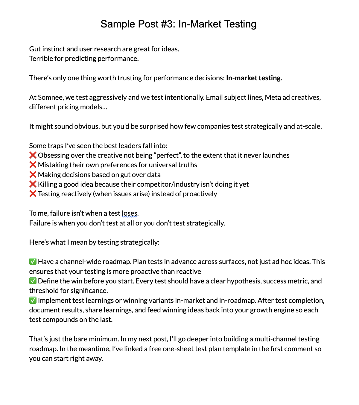 Substack/LinkedIn post