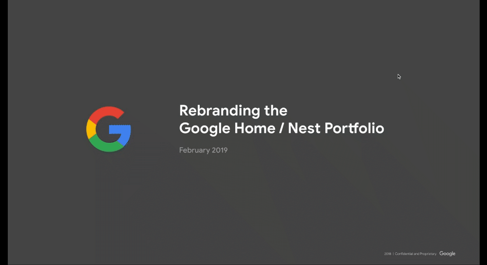Google Nest Rebrand Deck