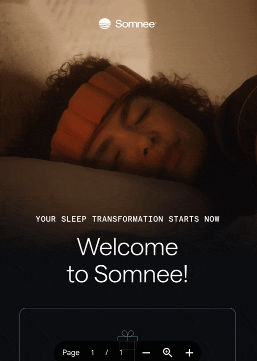 Welcome email animated scroll